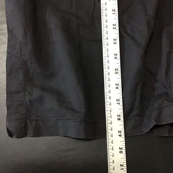 Denim&Co Black Linen Blend Button Up Shirt 2X - Picture 5 of 7